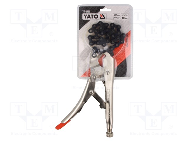 Pliers; welding grip,with chain,locking; 250mm