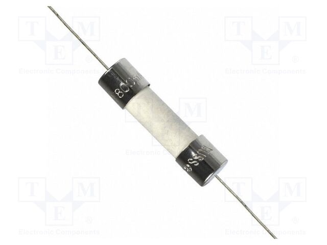 Fuse: fuse; quick blow; 5A; 250VAC; ceramic,cylindrical,axial