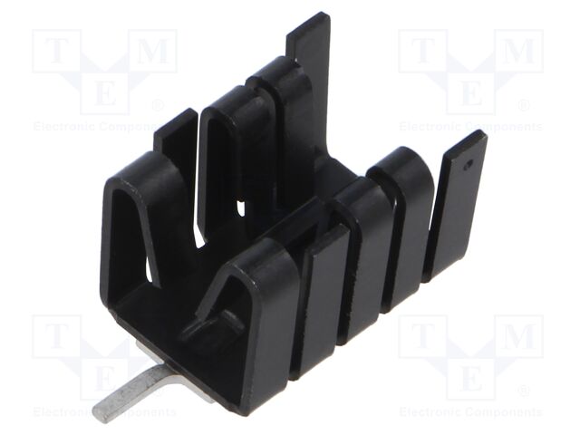 Heatsink: extruded; U; black; L: 25.4mm; W: 14.5mm; H: 13.51mm; 21K/W