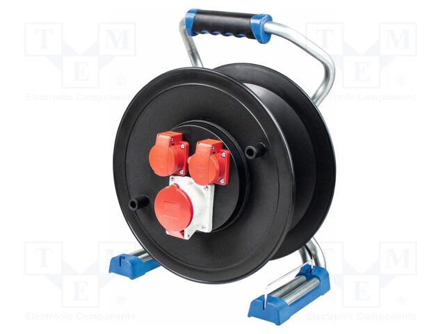 Cable reel; Sockets: 3; 16A; Xperts