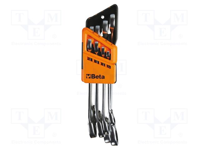 Wrench-set; rattle,combination spanner; Plating: chromium; 8pcs.