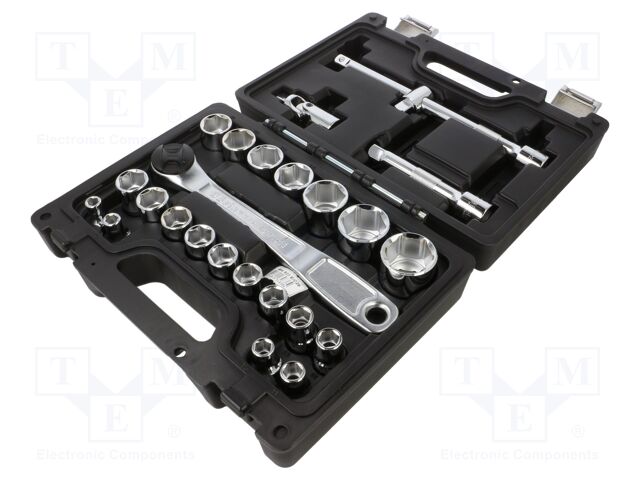 Wrenches set; socket spanner; Mounting: 1/2"; Beta Worker; 25pcs.