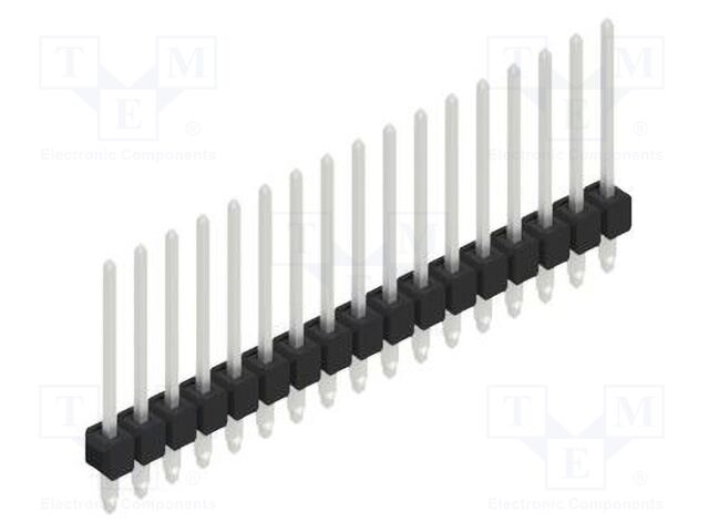 Connector: pin strips; pin header; male; PIN: 17; 2.54mm; THT; 1x17