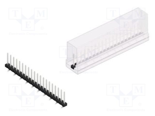 Connector: pin strips; pin header; male; PIN: 20; 2mm; SMT; 1x20