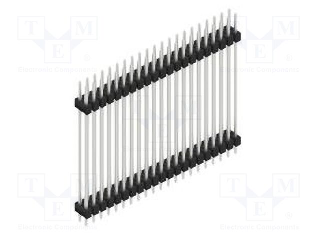 Connector: pin strips; pin header; male; PIN: 42; 2.54mm; THT; 2x21