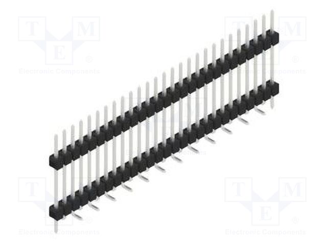 Connector: pin strips; pin header; male; PIN: 27; 2.54mm; SMT; 1x27