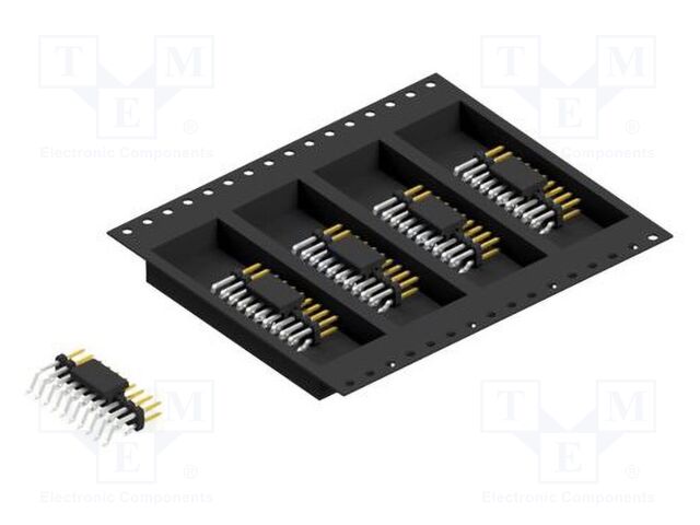 Connector: pin strips; pin header; male; PIN: 20; 2mm; SMT; 2x10