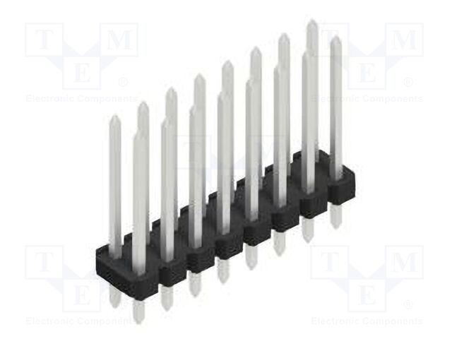 Connector: pin strips; pin header; male; PIN: 16; 2.54mm; THT; 2x8