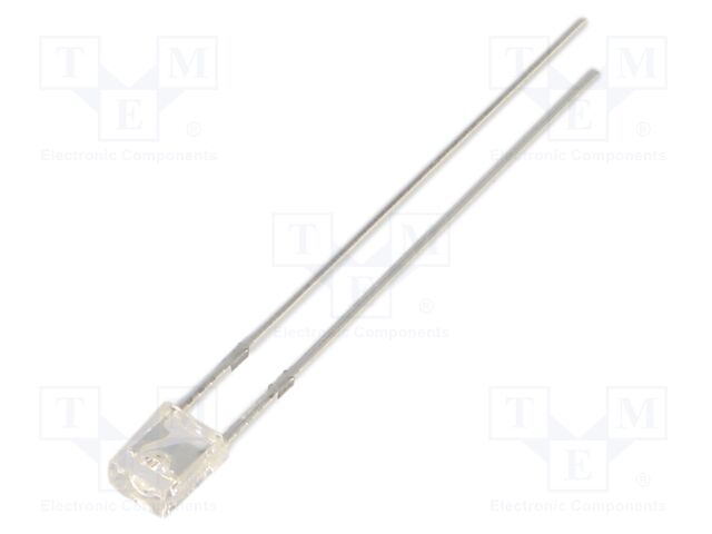 LED; green; rectangular; 2x3x4mm; bipolar; 750÷1120mcd; 100°; 20mA