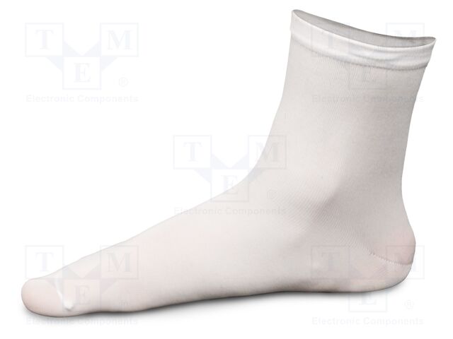 100pcs; white; cleanroom acces: socks; cleanroom; 190mm; Size: XL