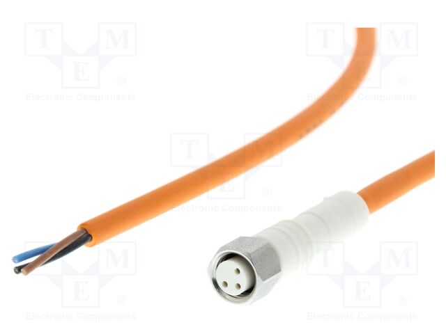 Connection lead; M8; PIN: 3; straight; 5m; female