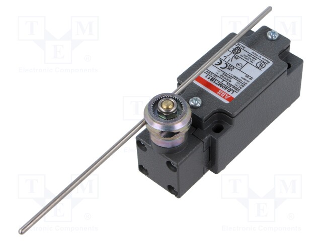 Limit switch; steel adjustable rod, length 210mm; NO + NC; 10A