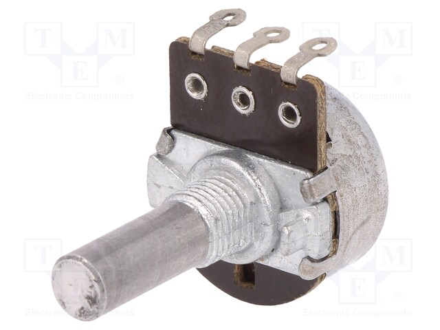 Potentiometer: shaft; 5kΩ; 200mW; ±20%; soldered; 6mm; solder lugs