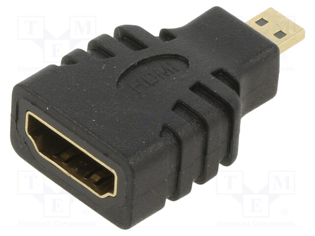 Adapter; HDMI socket,micro HDMI plug; black