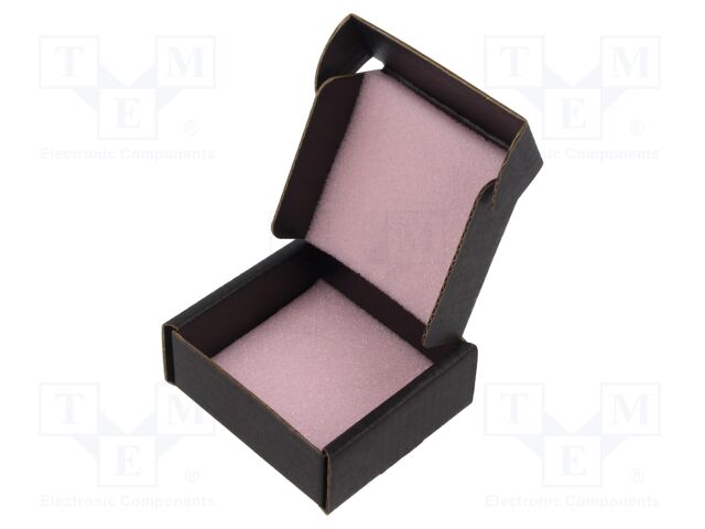 Box with foam lining; ESD; 60x60x25mm; Features: conductive