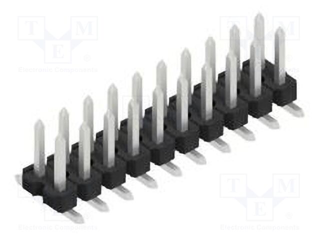 Connector: pin strips; pin header; male; PIN: 20; 2.54mm; SMT; 2x10