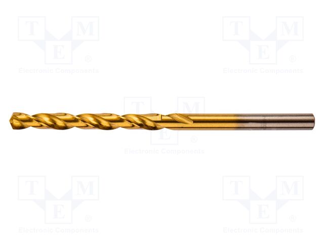 Drill bit; for metal; Ø: 4mm; high speed steel