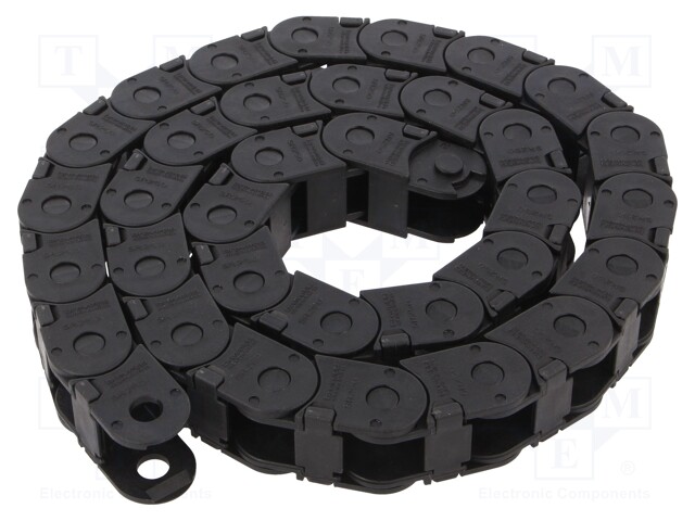 Cable chain; Series: Light; Bend.rad: 28mm; L: 986mm; Colour: black