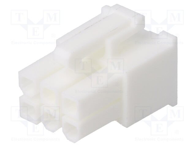 Plug; wire-wire/PCB; female; Mini-Fit Jr; 4.2mm; PIN: 6; for cable