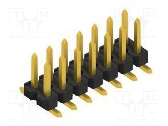 Connector: pin strips; pin header; male; PIN: 14; 2.54mm; SMT; 2x7