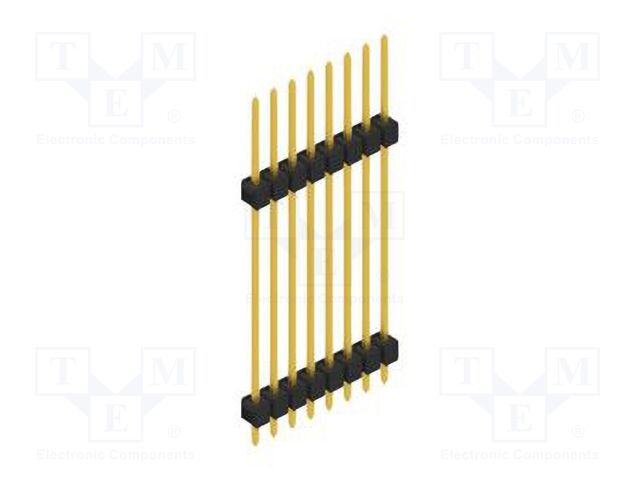 Connector: pin strips; pin header; male; PIN: 8; 2.54mm; THT; 1x8