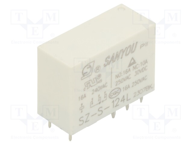 Relay: electromagnetic; SPDT; Ucoil: 24VDC; Icontacts max: 16A; 16A