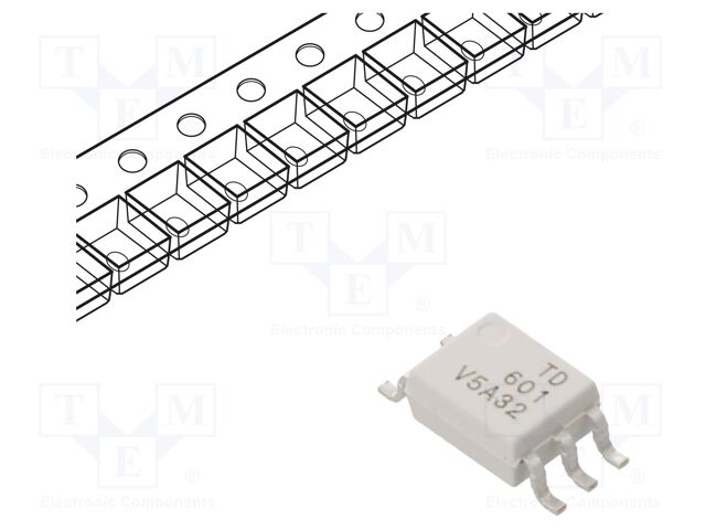 Optocoupler; SMD; OUT: logic; 3.75kV; SOP5; Colour: white