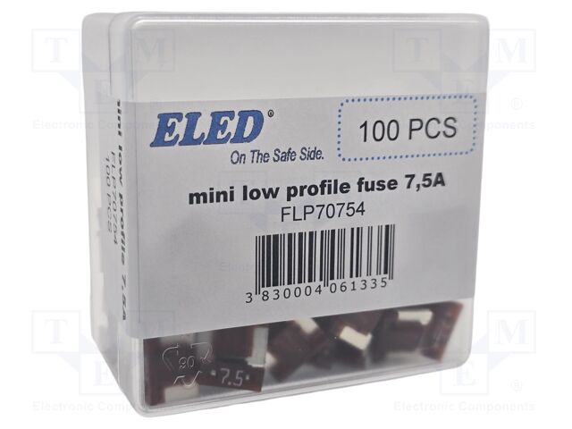 Fuse: fuse; 7.5A; 58VDC; automotive; 10.9mm; 10.9x3.8x8.73mm