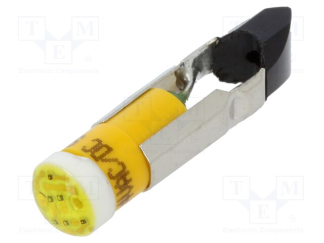 Indicator: LED; T5,5K; yellow; plastic; 24VAC; 24VDC; -20÷60°C