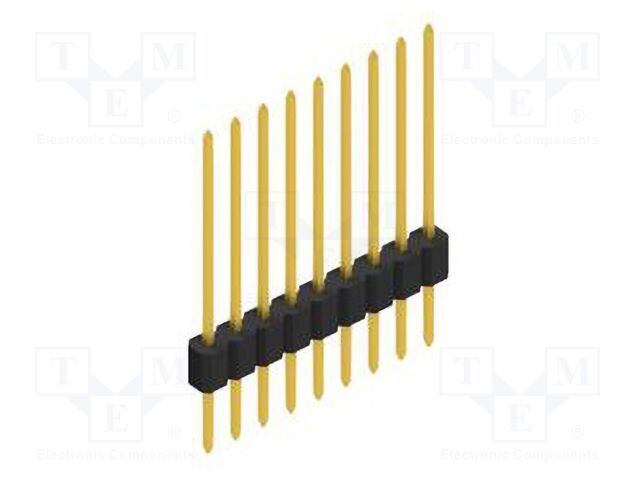 Connector: pin strips; pin header; male; PIN: 9; 1.27mm; THT; 1x9