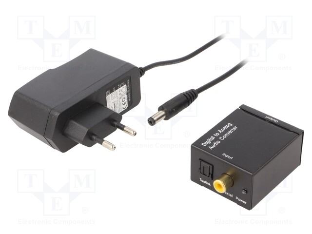 Digital-to-analog converter; converter,power supply; black