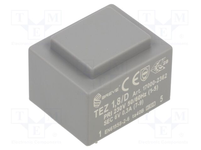 Transformer: encapsulated; PCB