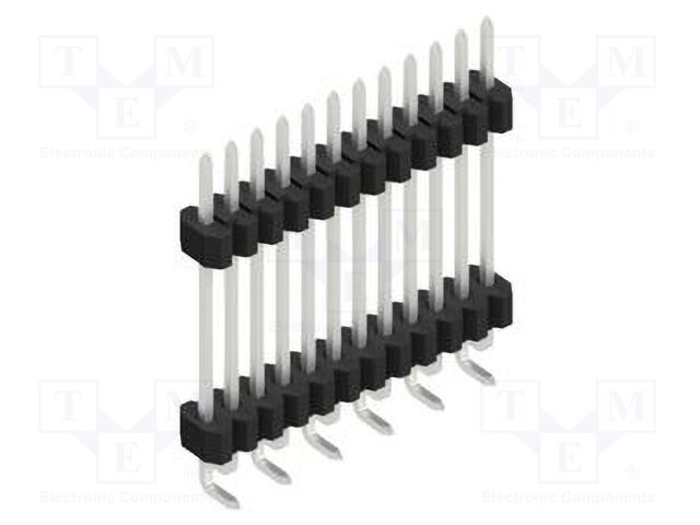 Connector: pin strips; pin header; male; PIN: 12; 1.27mm; SMT; 1x12