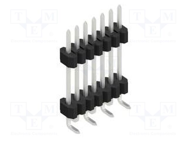 Connector: pin strips; pin header; male; PIN: 7; 1.27mm; SMT; 1x7