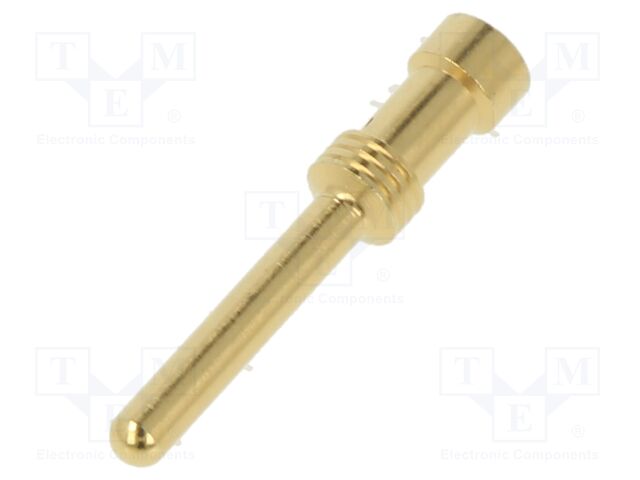 Heavy Duty Connector Contact, CC Series, Pin, 14 AWG, Crimp, 16 A