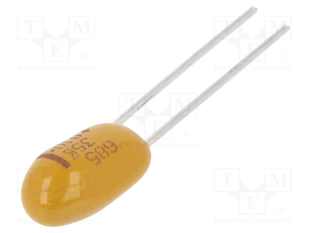 Capacitor: tantalum; 6.8uF; 35VDC; THT; ±10%; -55÷125°C; 2.54mm