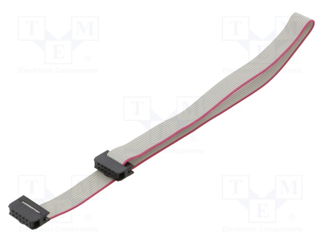 Ribbon cable with IDC connectors; 10x28AWG; Cable ph: 1mm; 0.3m