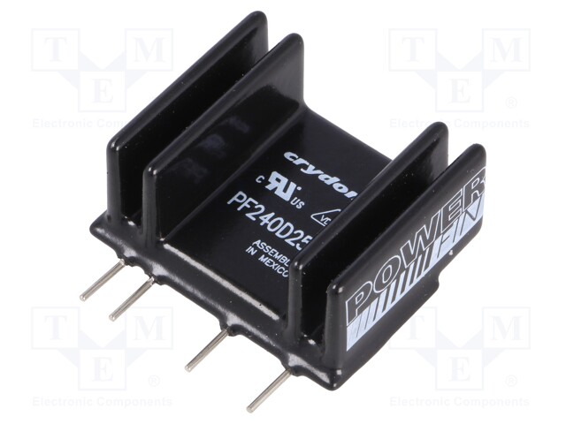 Relay: solid state; Ucntrl: 3÷15VDC; 25A; 24÷280VAC; THT; SIP