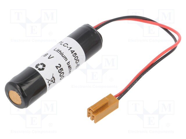 Battery: lithium; 3.6V; AA; connectors; Ø14.6x51.5mm; 2500mAh