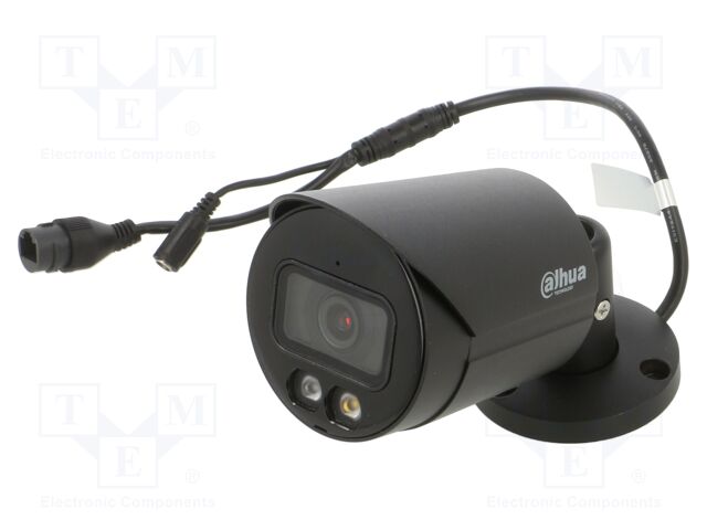 Camera: CCTV IP; indoor,outside; Dim: 166.2x70x70mm; black; 12VDC