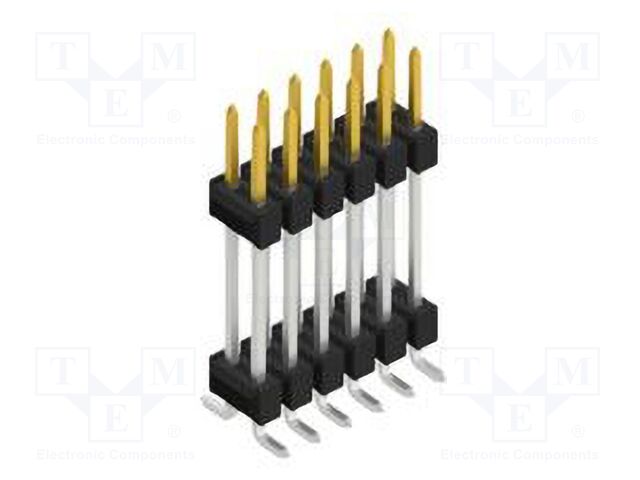 Connector: pin strips; pin header; male; PIN: 12; 2.54mm; SMT; 2x6