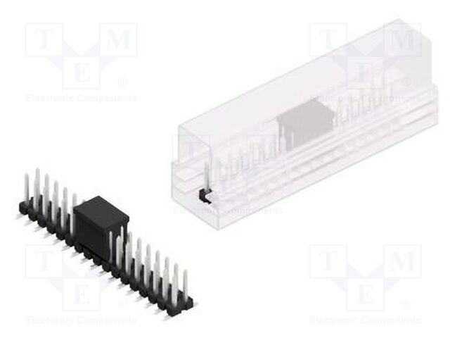 Connector: pin strips; pin header; male; PIN: 34; 2.54mm; SMT; 2x17