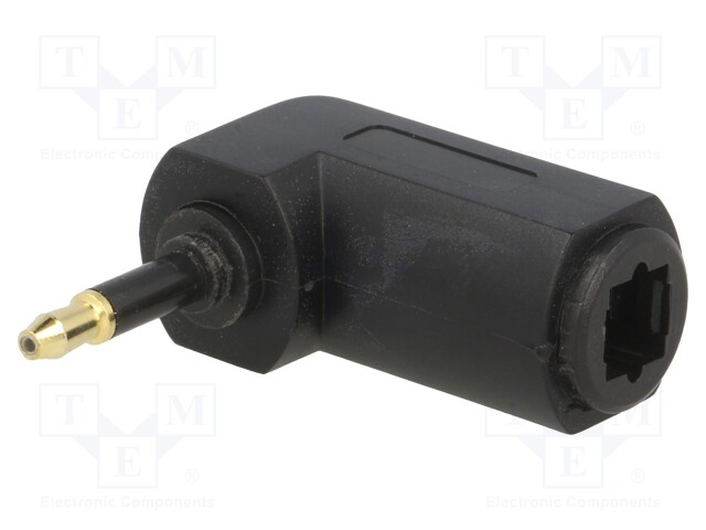 Connector: fiber optic; adapter,plug/socket; optical (Toslink)