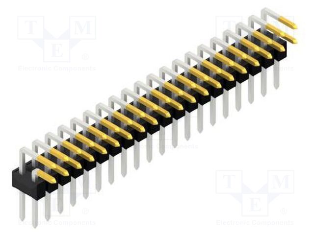 Connector: pin strips; pin header; male; PIN: 40; 2.54mm; THT; 2x20