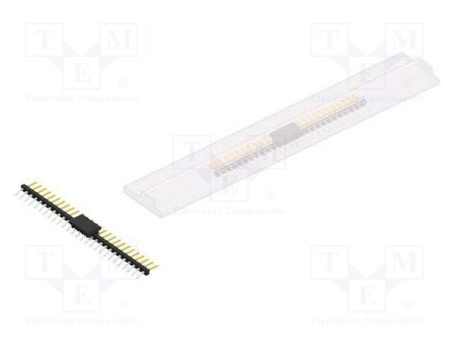 Connector: pin strips; pin header; male; PIN: 27; 2mm; SMT; 1x27