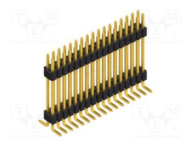 Connector: pin strips; pin header; male; PIN: 34; 1.27mm; SMT; 2x17