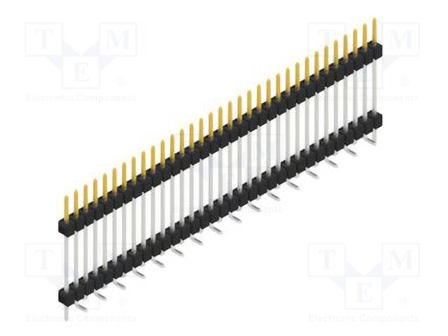 Connector: pin strips; pin header; male; PIN: 33; 2.54mm; SMT; 1x33