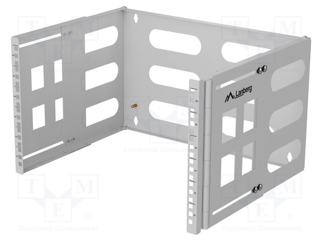 Wall mounting element; 6U; Dimensions: 497x302x400mm; grey; 12kg