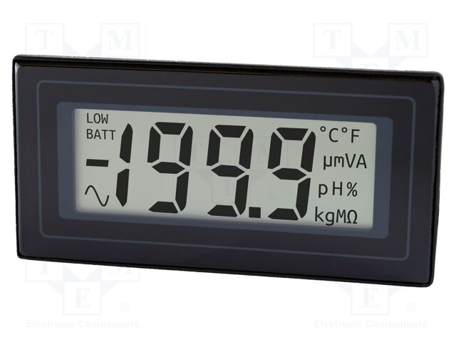 Voltmeter; digital,mounting; 0÷200mV; on panel; snap fastener