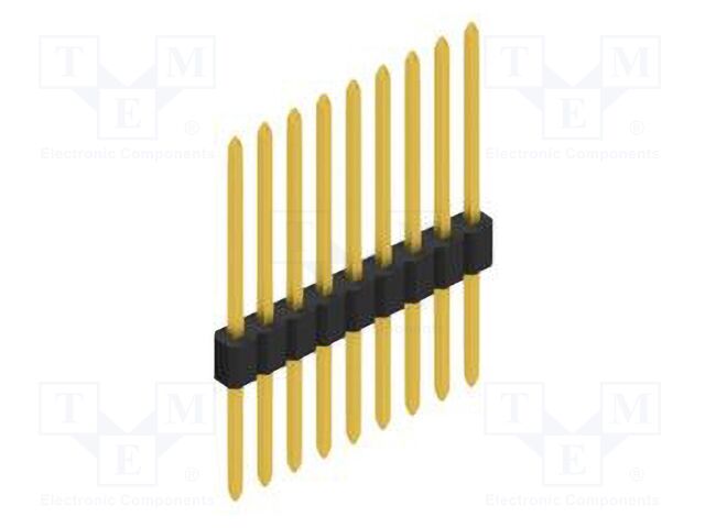Connector: pin strips; pin header; male; PIN: 9; 1.27mm; THT; 1x9